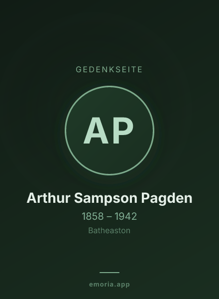 Gedenkportrait von Arthur Sampson Pagden