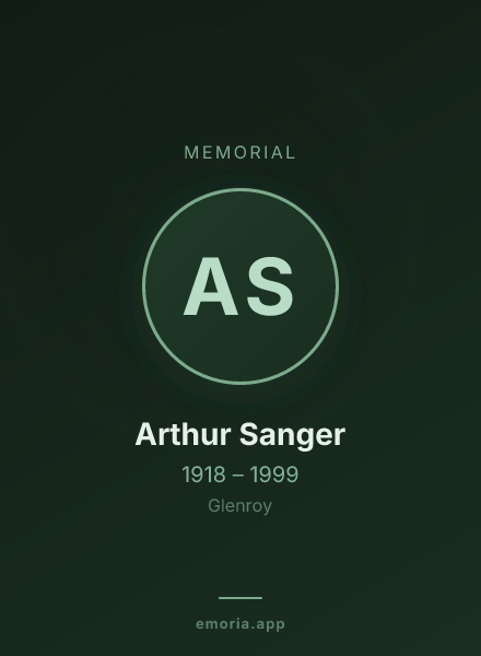 Memorial portrait of Arthur Sanger