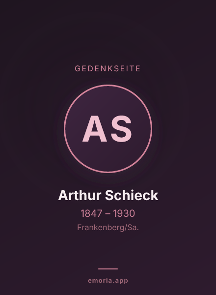 Gedenkportrait von Arthur Schieck