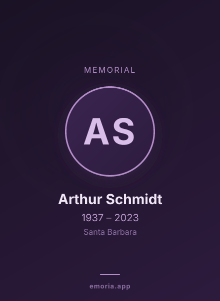 Memorial portrait of Arthur Schmidt