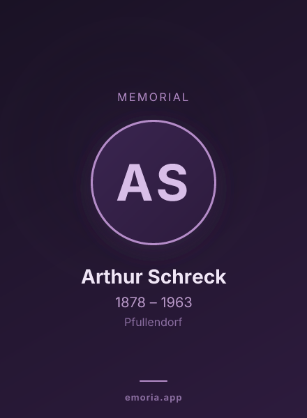 Memorial portrait of Arthur Schreck