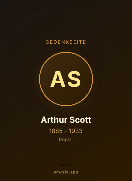 Gedenkportrait von Arthur Scott
