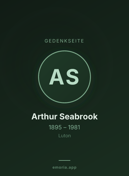 Gedenkportrait von Arthur Seabrook