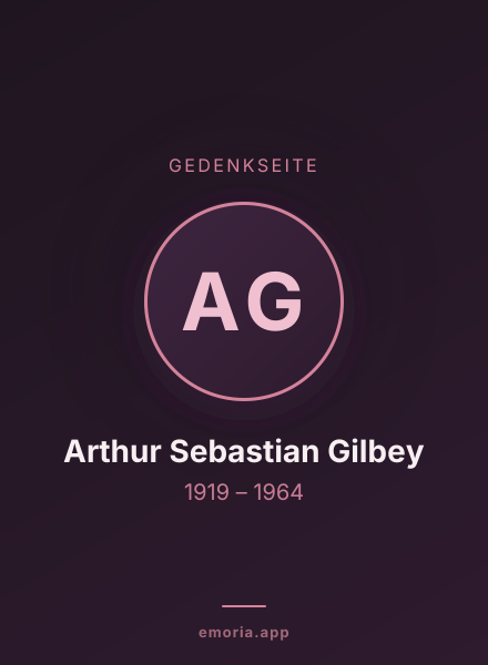Gedenkportrait von Arthur Sebastian Gilbey