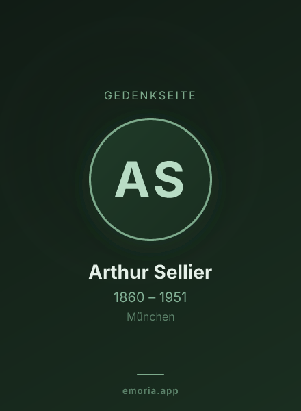 Gedenkportrait von Arthur Sellier