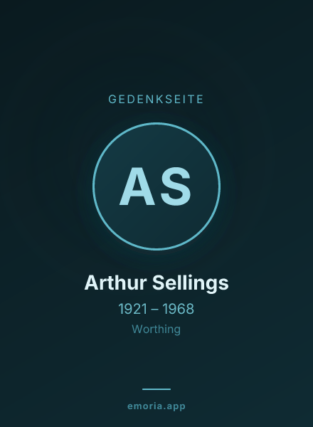 Gedenkportrait von Arthur Sellings