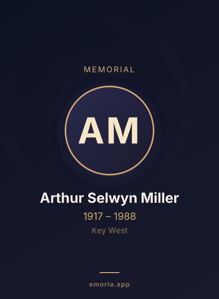 Memorial portrait of Arthur Selwyn Miller