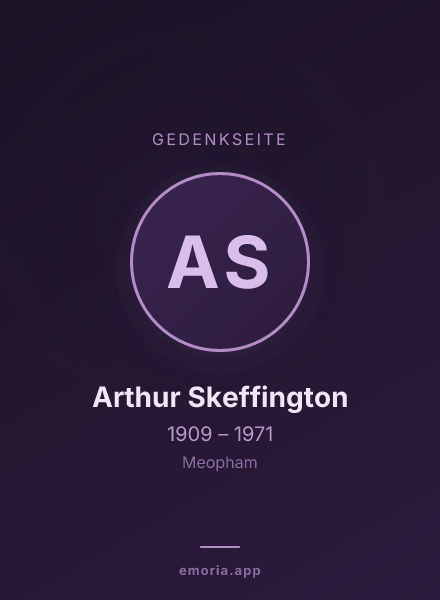 Gedenkportrait von Arthur Skeffington