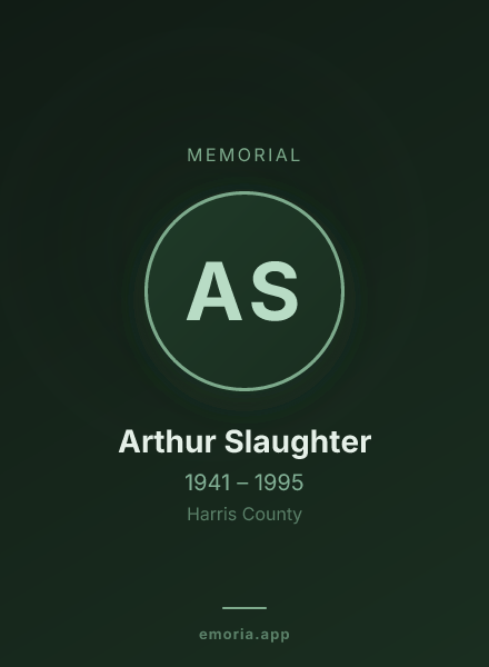 Memorial portrait of Arthur Slaughter