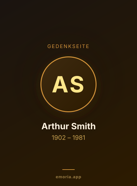 Gedenkportrait von Arthur Smith