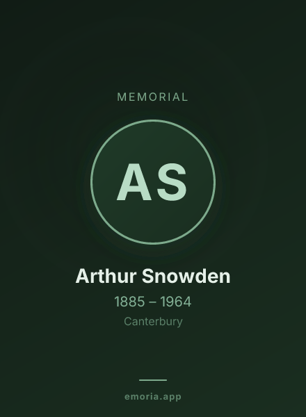 Memorial portrait of Arthur Snowden