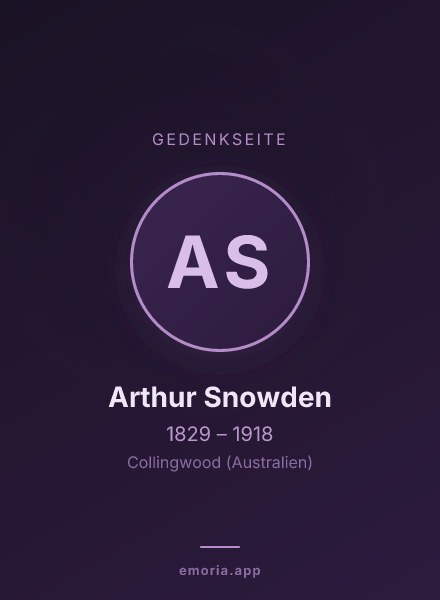 Gedenkportrait von Arthur Snowden