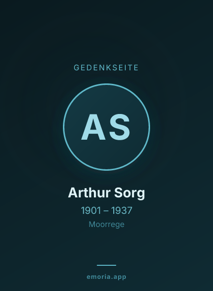 Gedenkportrait von Arthur Sorg