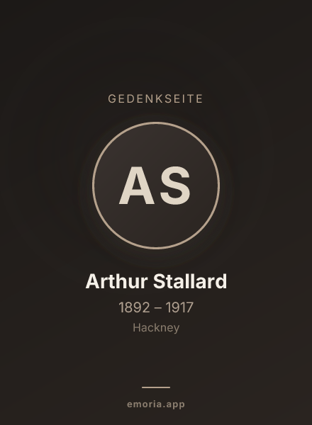 Gedenkportrait von Arthur Stallard