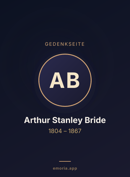 Gedenkportrait von Arthur Stanley Bride