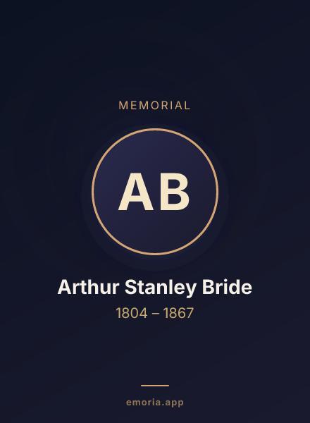 Memorial portrait of Arthur Stanley Bride