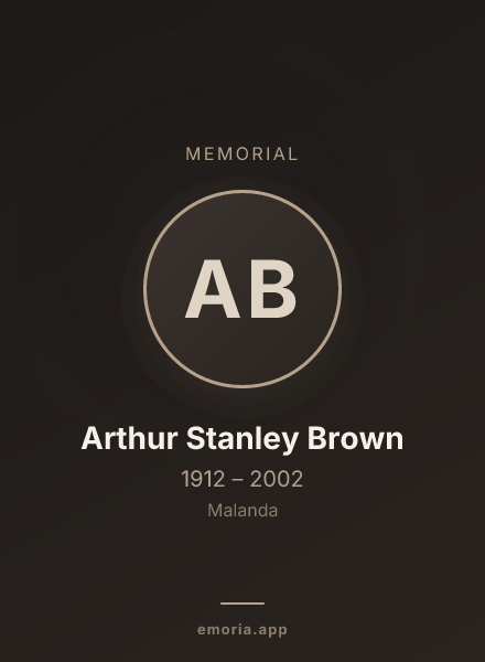 Memorial portrait of Arthur Stanley Brown