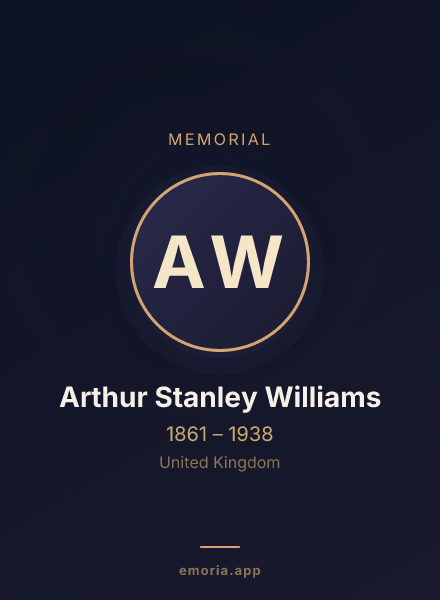 Memorial portrait of Arthur Stanley Williams