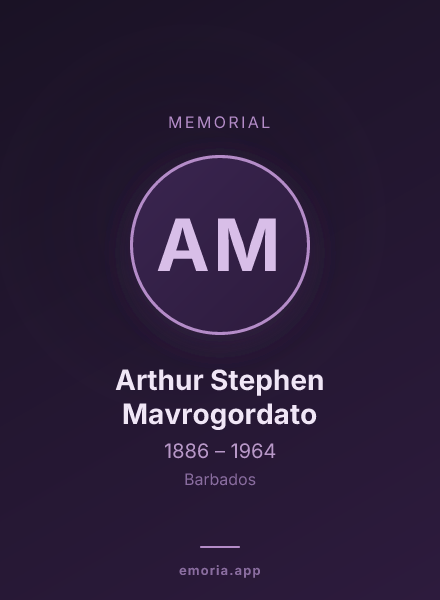 Memorial portrait of Arthur Stephen Mavrogordato