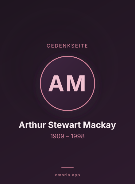 Gedenkportrait von Arthur Stewart Mackay