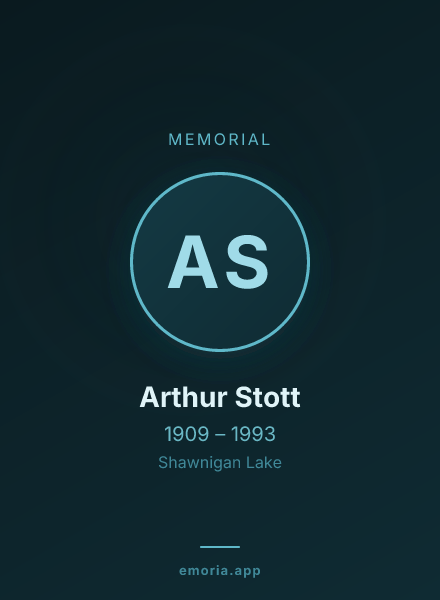 Memorial portrait of Arthur Stott