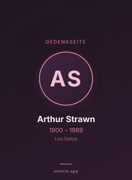 Gedenkportrait von Arthur Strawn