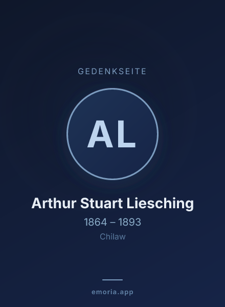 Gedenkportrait von Arthur Stuart Liesching