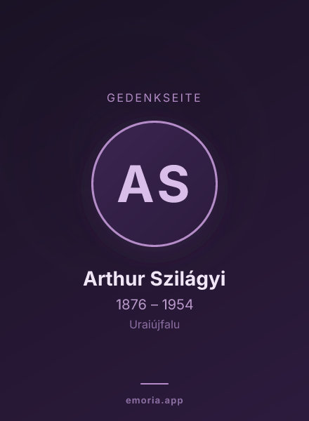 Gedenkportrait von Arthur Szilágyi