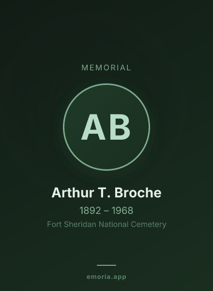 Memorial portrait of Arthur T. Broche