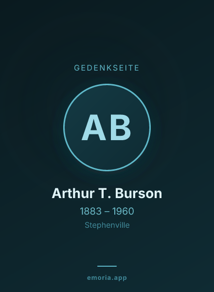 Gedenkportrait von Arthur T. Burson