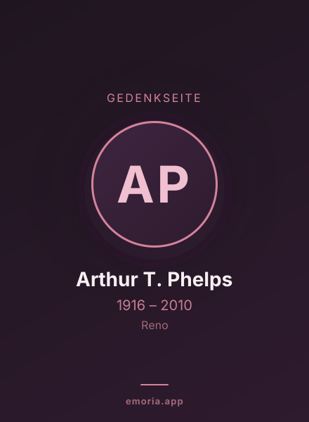 Gedenkportrait von Arthur T. Phelps
