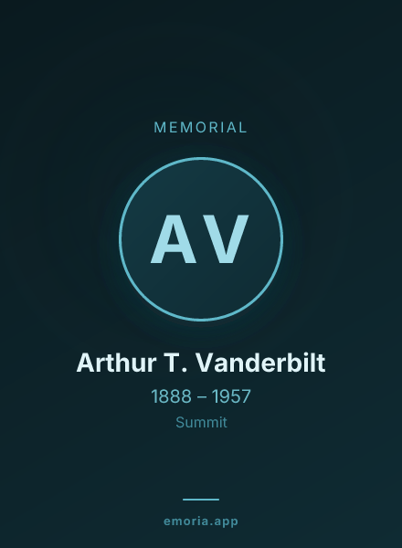 Memorial portrait of Arthur T. Vanderbilt
