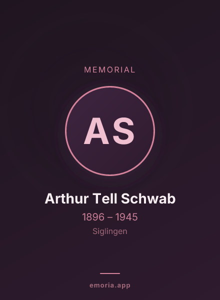 Memorial portrait of Arthur Tell Schwab