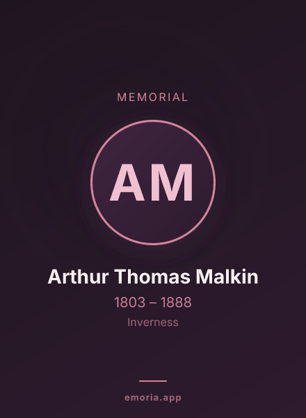 Memorial portrait of Arthur Thomas Malkin