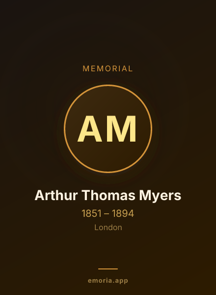 Memorial portrait of Arthur Thomas Myers