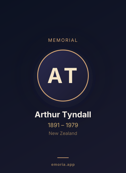 Memorial portrait of Arthur Tyndall