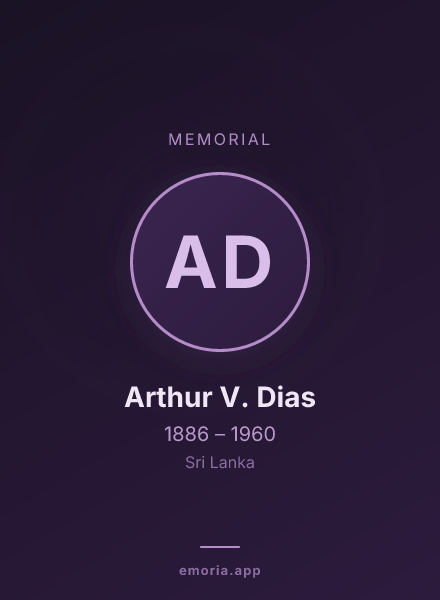 Memorial portrait of Arthur V. Dias