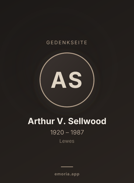 Gedenkportrait von Arthur V. Sellwood