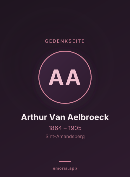 Gedenkportrait von Arthur Van Aelbroeck