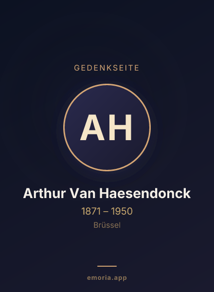 Gedenkportrait von Arthur Van Haesendonck