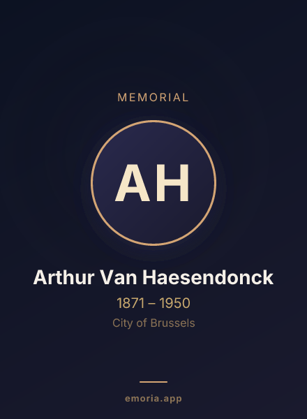 Memorial portrait of Arthur Van Haesendonck