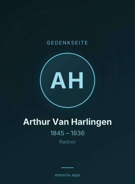 Gedenkportrait von Arthur Van Harlingen