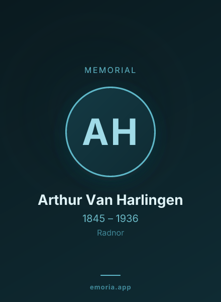 Memorial portrait of Arthur Van Harlingen