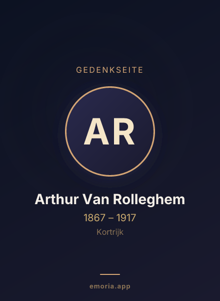 Gedenkportrait von Arthur Van Rolleghem