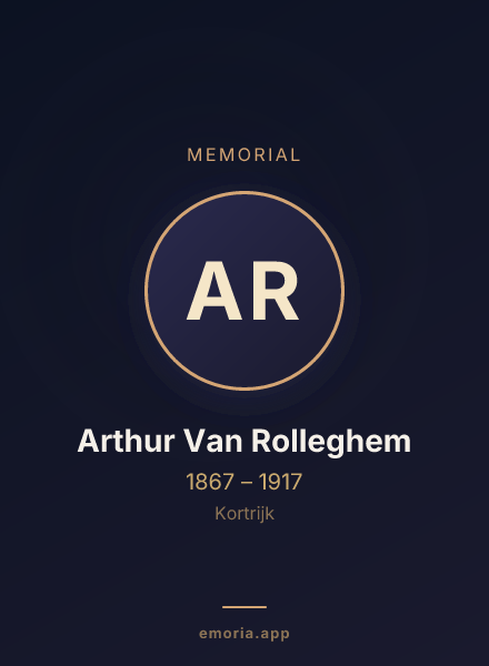 Memorial portrait of Arthur Van Rolleghem
