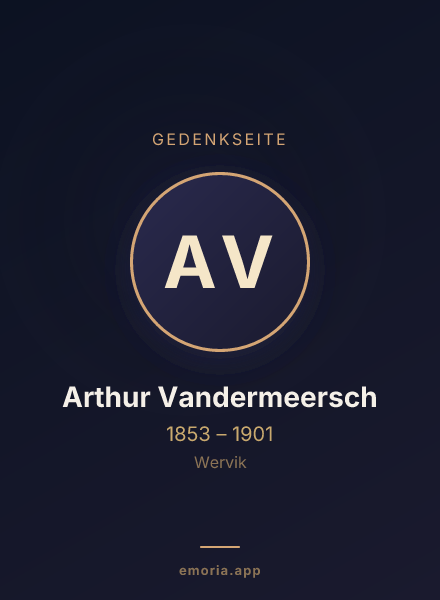 Gedenkportrait von Arthur Vandermeersch