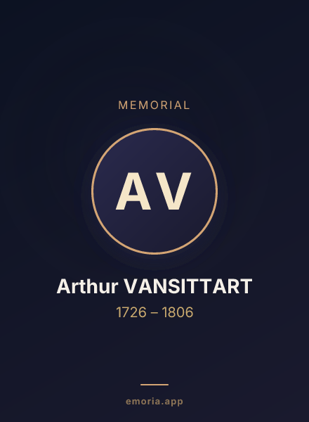 Memorial portrait of Arthur VANSITTART