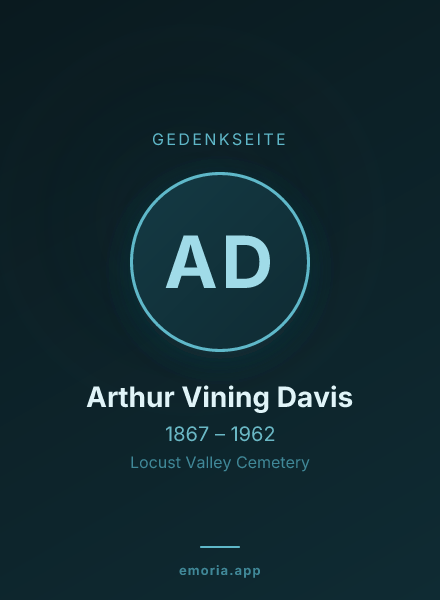 Gedenkportrait von Arthur Vining Davis