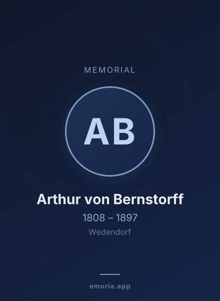 Memorial portrait of Arthur von Bernstorff
