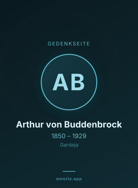 Gedenkportrait von Arthur von Buddenbrock